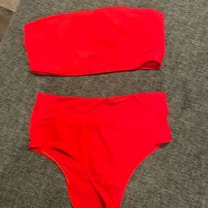 red bikini set